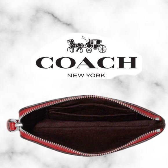 Coach Corner Zip Wristlet With Aries - Picture 2 of 5